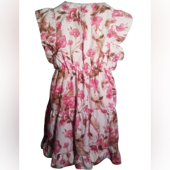 Abercrombie & Fitch Women’s Poplin Tiered Floral V Neck Ruffle Dress Size MT - Picture 9 of 12